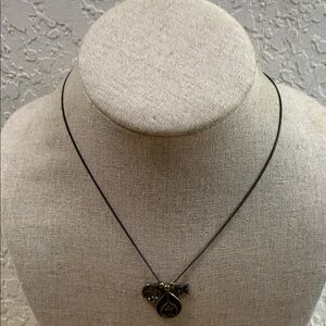 Brighton Gold and Black Charm Necklace